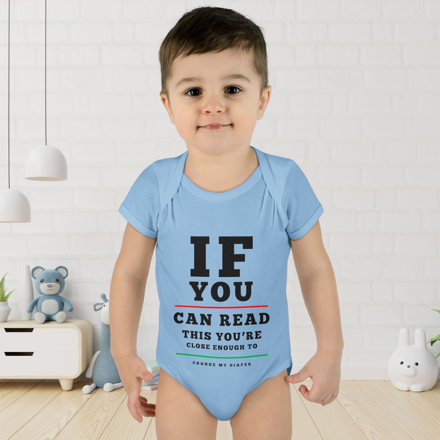 If You Can Read This You're Close Enough To Change My Diaper Baby Rib Bodysuit