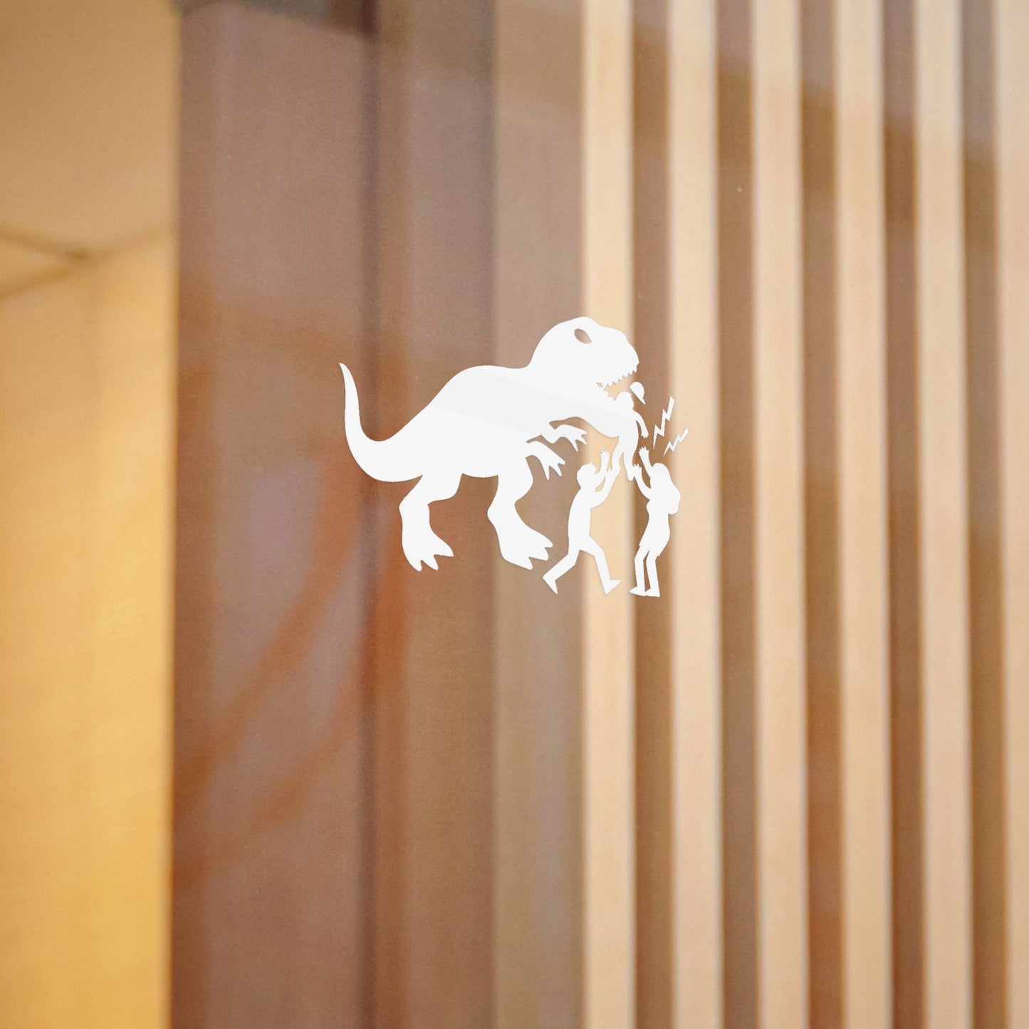 T-Rex Chases Family Decal