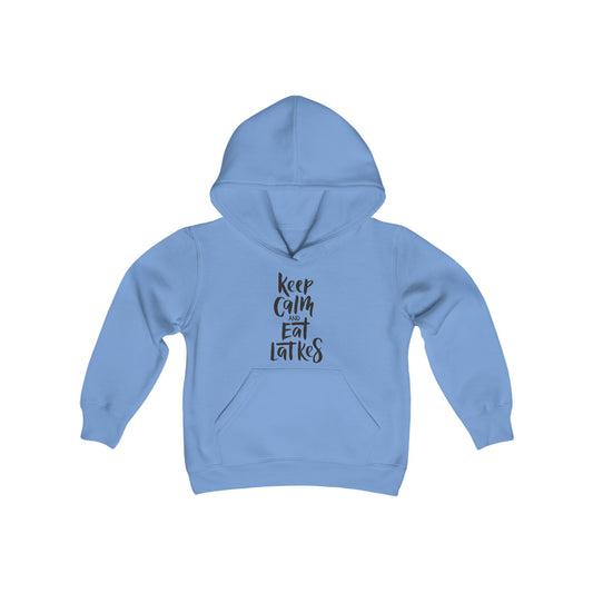 Keep Calm & Eat Latkes Youth Hoodie