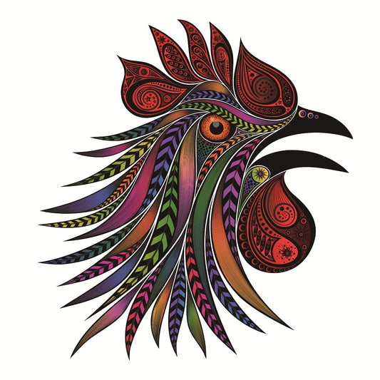 Colorful Rooster Wooden Puzzle