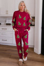 Women's Christmas Long Sleeve Cozy Pajama Two-piece Sets