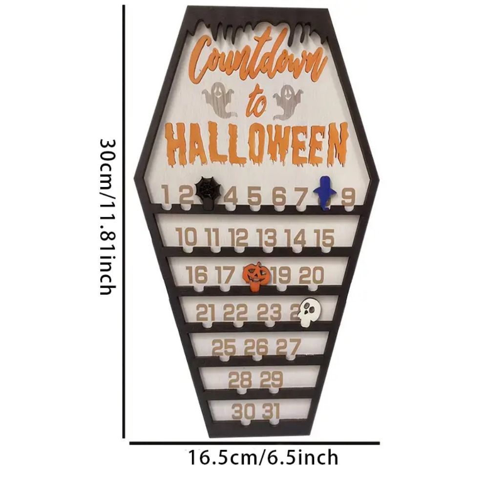Halloween Coffin-Shaped Countdown Calendar