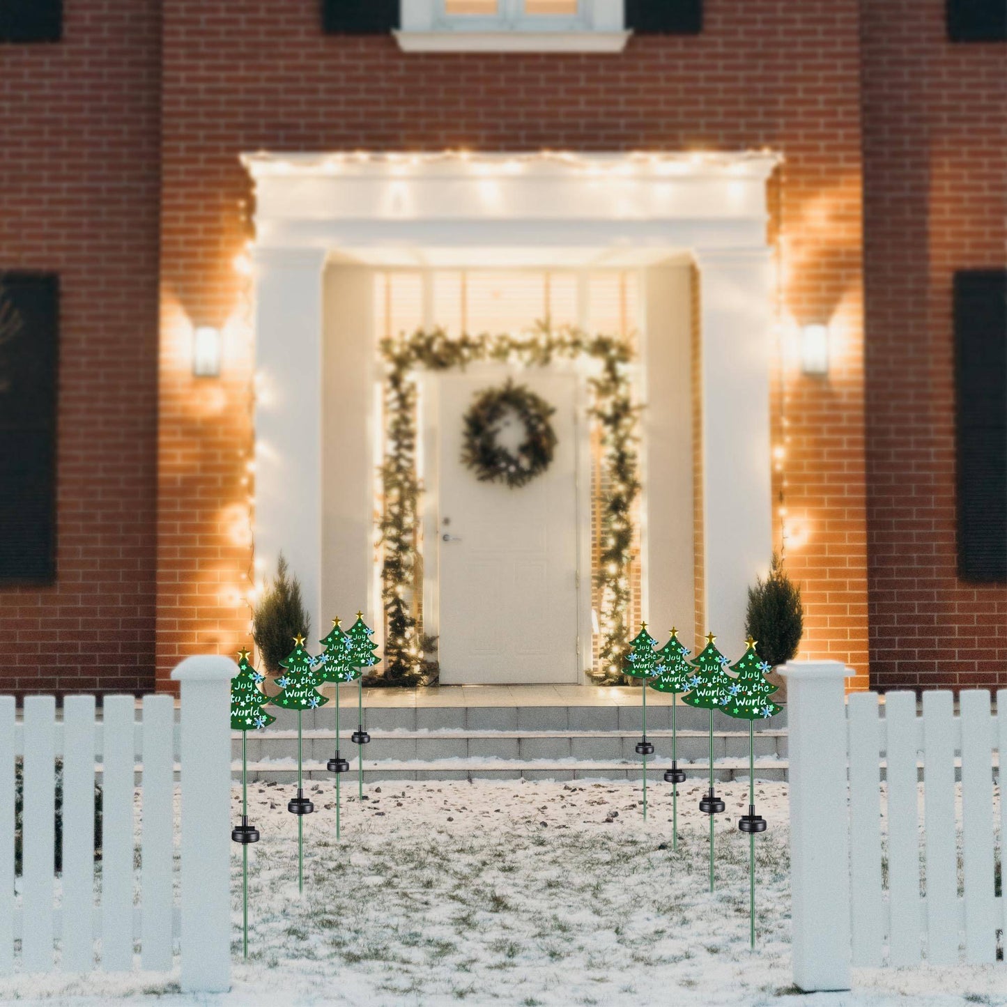Metal Christmas Tree Solar Path Lights