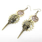 Retro Gear Plague Mask Steampunk Hook Earrings