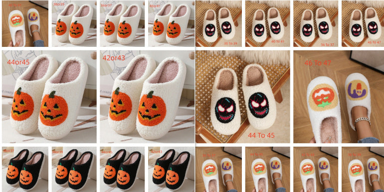 Halloween Pumpkin House Slippers