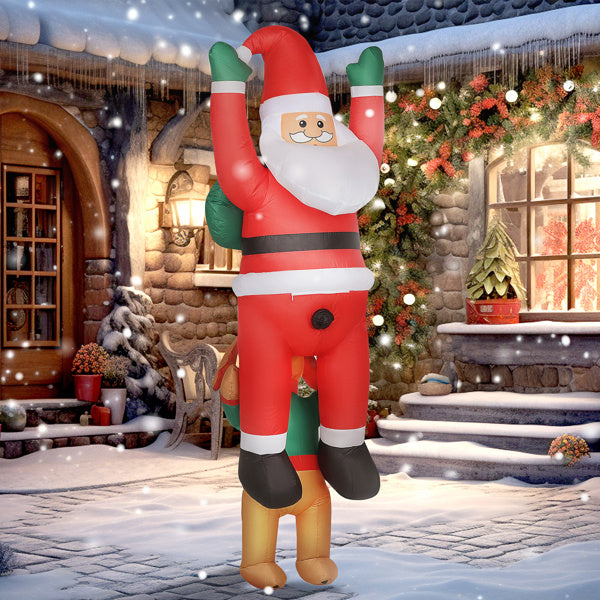 Santa vs. The Mischievous Dog 8ft Inflatable