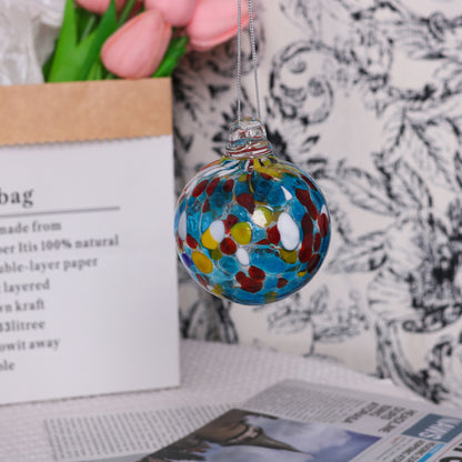 Hand-blown Colorful Transparent Glass Christmas Ornaments