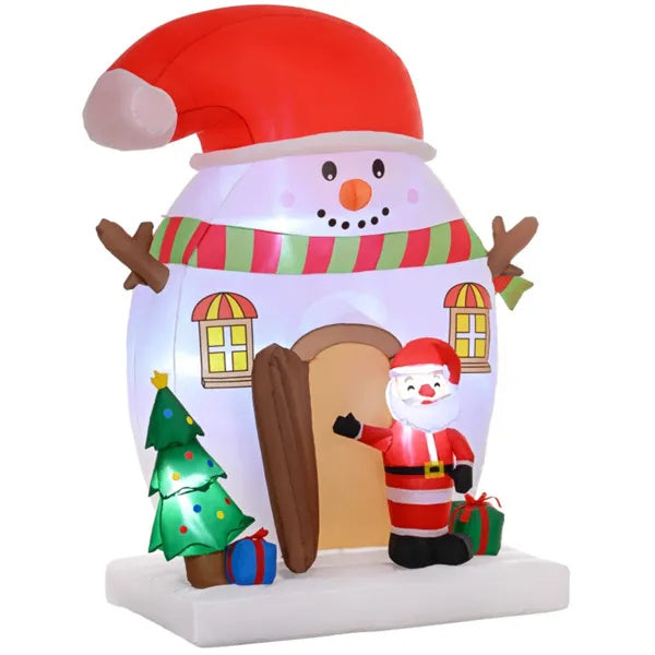 Santa’s Snowman Home LED Inflatable