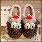 Cartoon Bearded Santa Claus Christmas Slippers