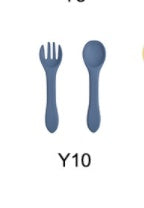 Soft Silicone Food Grade Kids Spoon & Fork Set