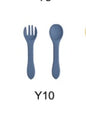 Soft Silicone Food Grade Kids Spoon & Fork Set