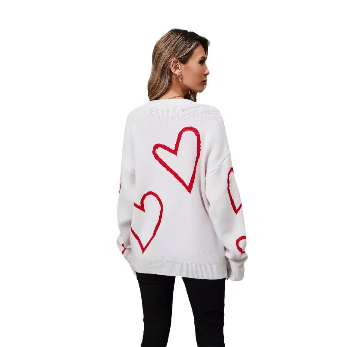 Adorable Hearts Pullover Sweater