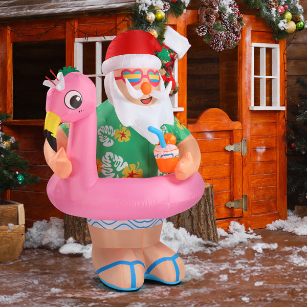 Tropical Santa Claus LED Inflatable