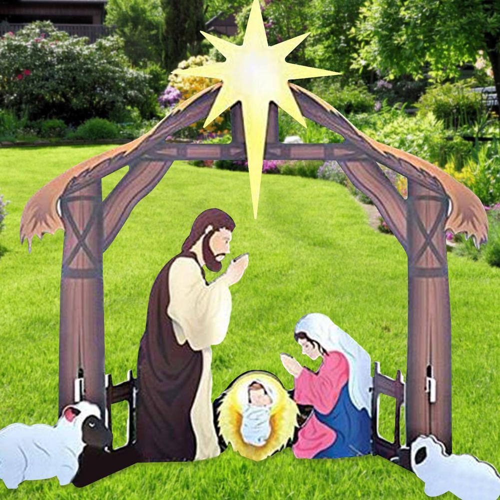 Beautiful Wooden Nativity Lawn Display