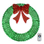 Festive Lighted Metal-Frame Wreath