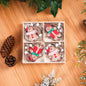 Wooden Gingerbread Man Christmas Ornaments w/Storage Box