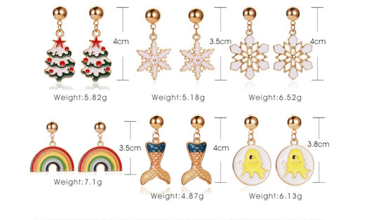 Festive Mix Dangly Earrings