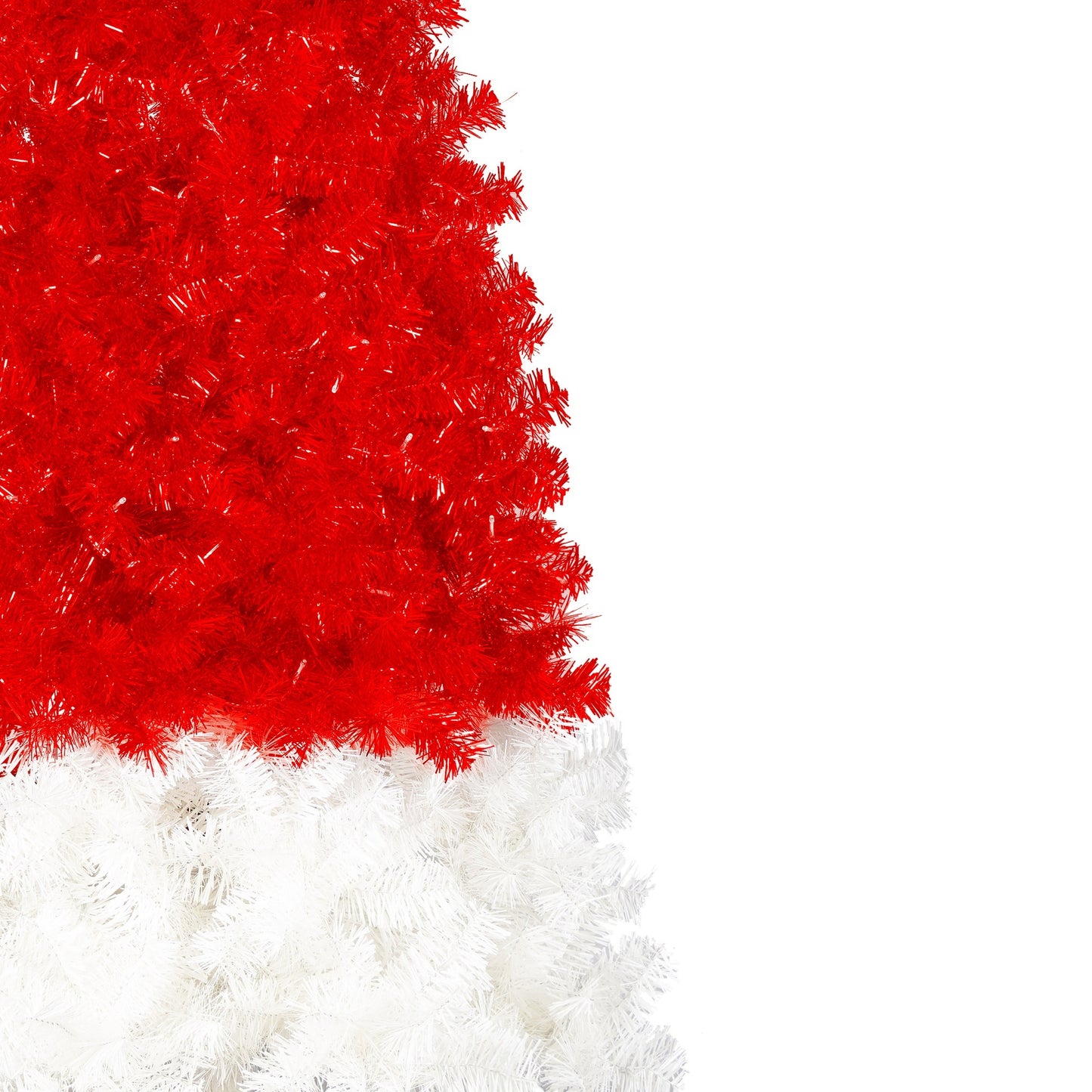 Santa's Hat Shape Artificial Whimsical 6FT Christmas Tree With LED Lights