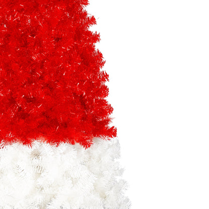 Santa's Hat Shape Artificial Whimsical 6FT Christmas Tree With LED Lights