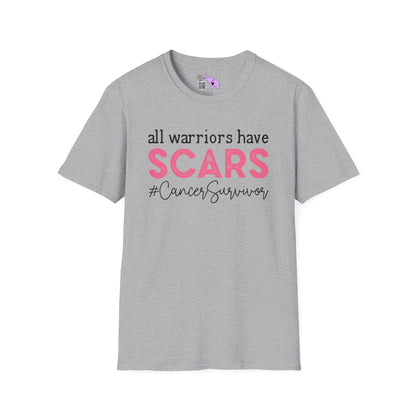 All Warriors Have Scars #CancerSurvivor Adult T-shirt