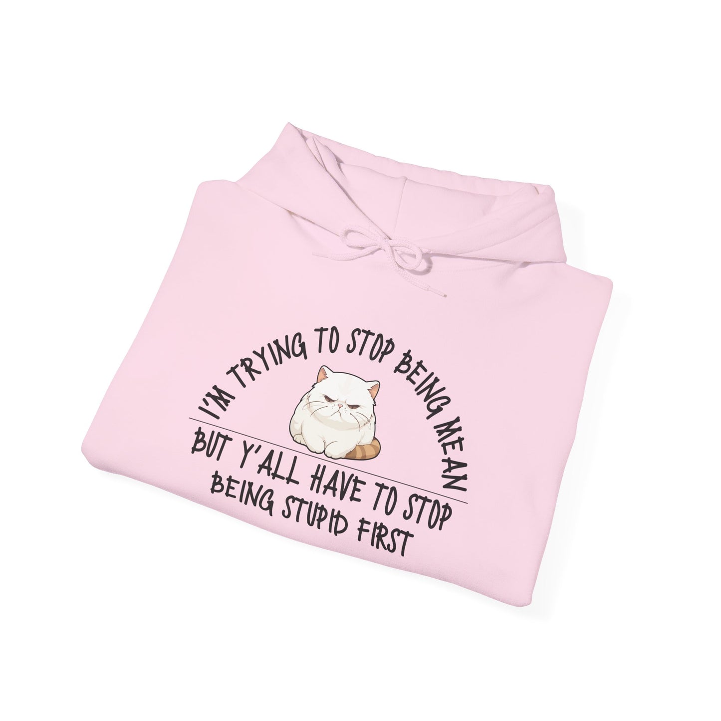 I'm Trying To Stop Being Mean... Heavy Blend™ Hooded Sweatshirt