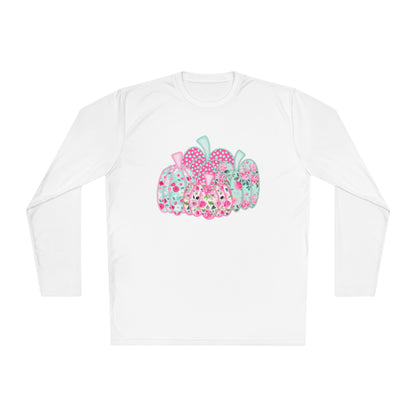 Floral Pumpkins Adult Long Sleeve Tee