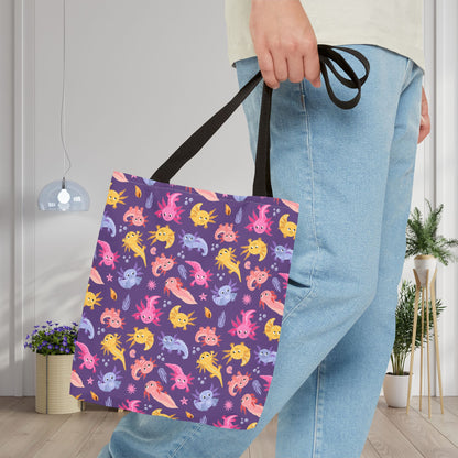 Axolotl Adventures Canvas Tote Bag