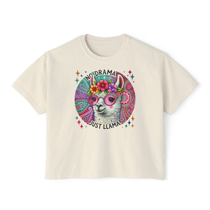 No Drama Just Llama Women's Boxy Tee