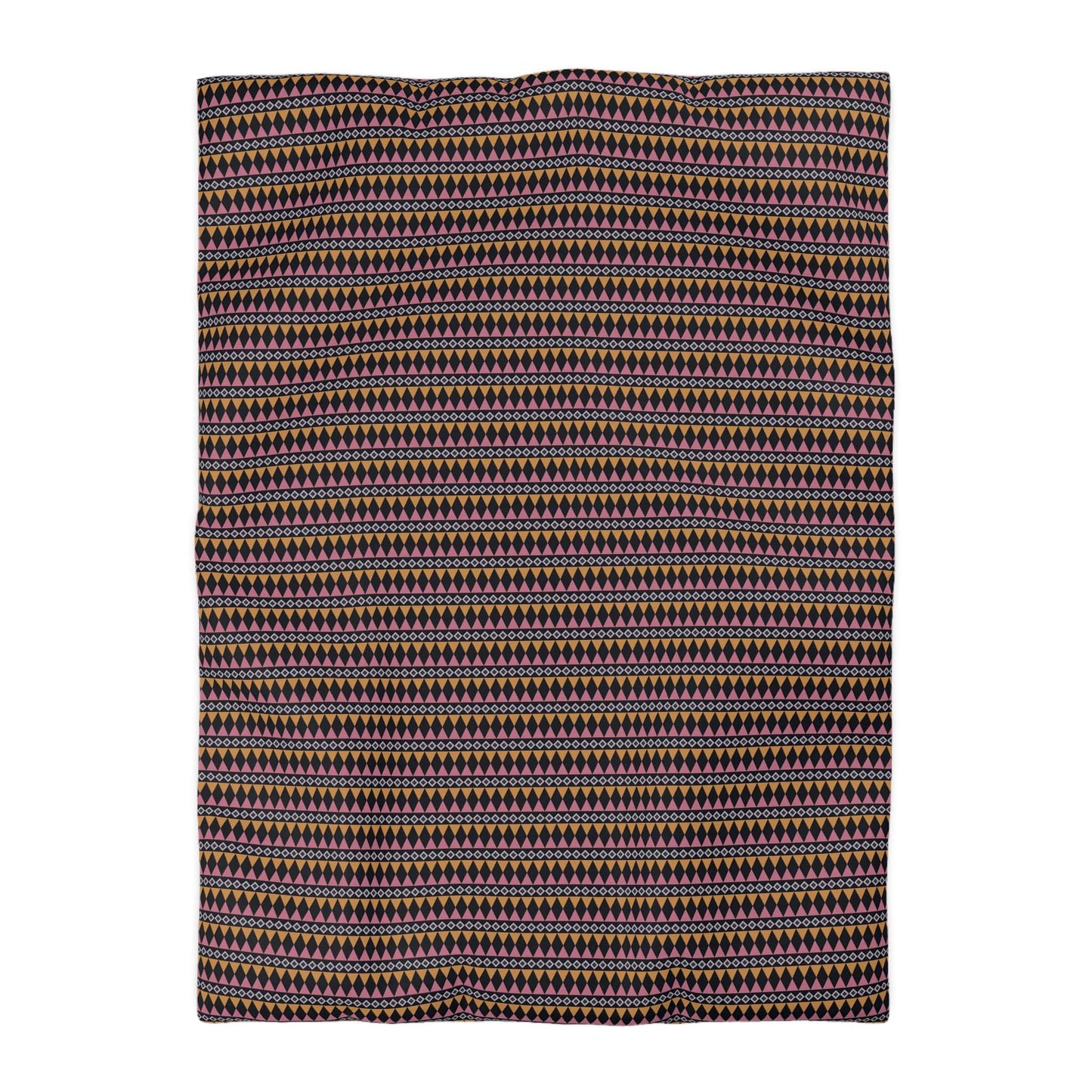 Midnight Clay Cairn Stripes Microfiber Duvet Cover