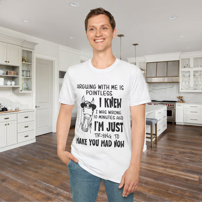 Arguing With Me is Pointless... Adult T-shirt
