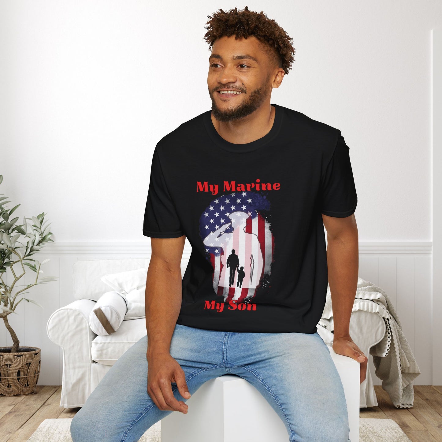 My Marine My Son (Dad) Adult T-shirt
