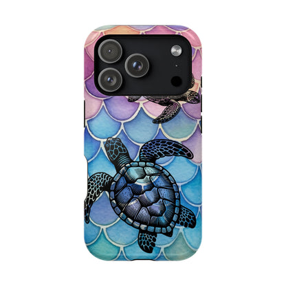 Sea Turtle Silhouette MagSafe® Compatible Tough Case for iPhone