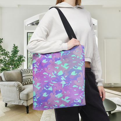 Lavender Mist Camo Canvas Tote Bag
