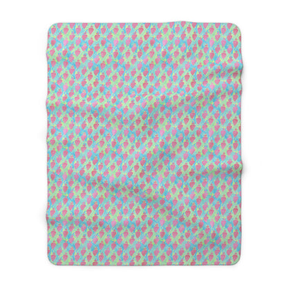 Strawberry Breeze Fleece Blanket