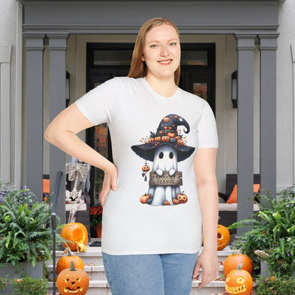 Spooky Season Cute Ghost Adult T-shirt