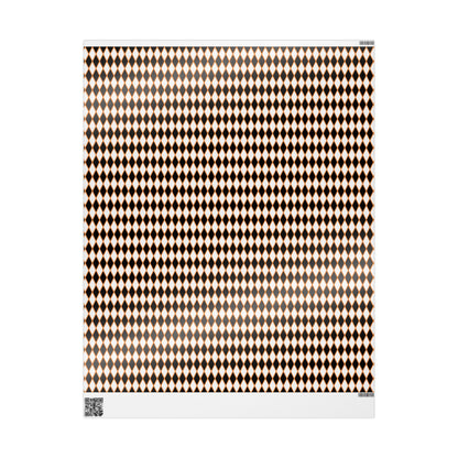 Midnight Ember Harlequin Wrapping Paper