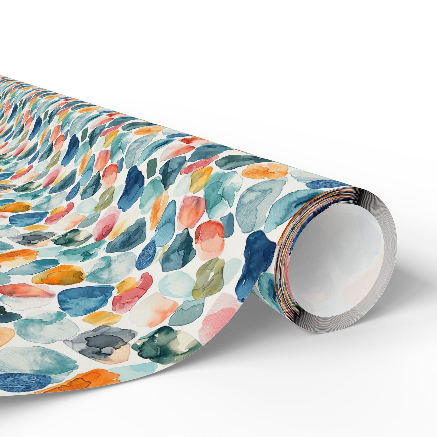 Watercolor Pebble Terrazzo  Wrapping Paper