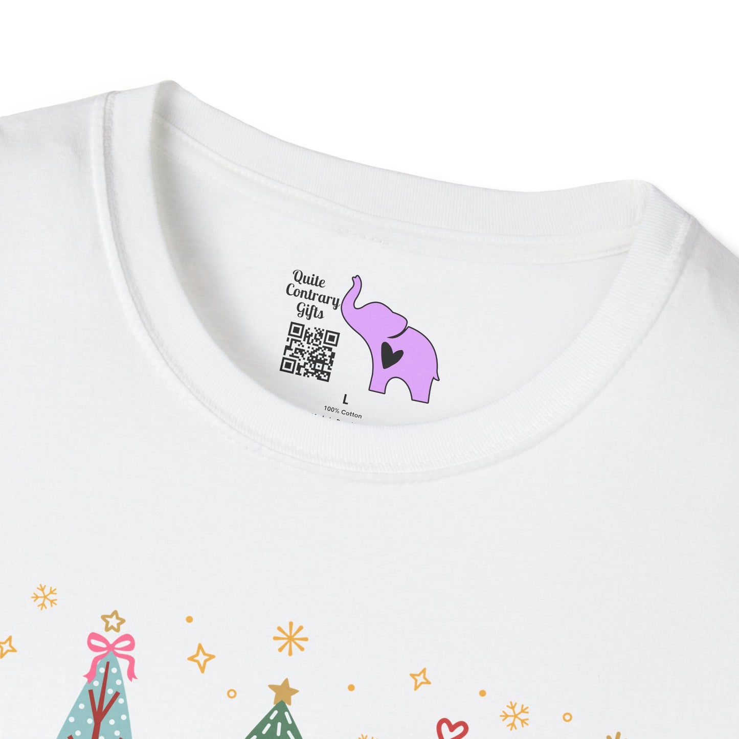 Merry Christmas Trees & Stars Adult T-shirt