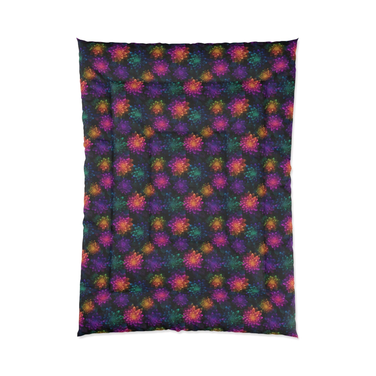 Neon Lotus Blooms Basic Bedding Set