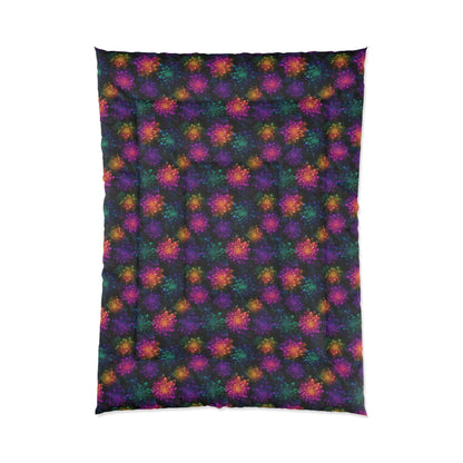 Neon Lotus Blooms Basic Bedding Set
