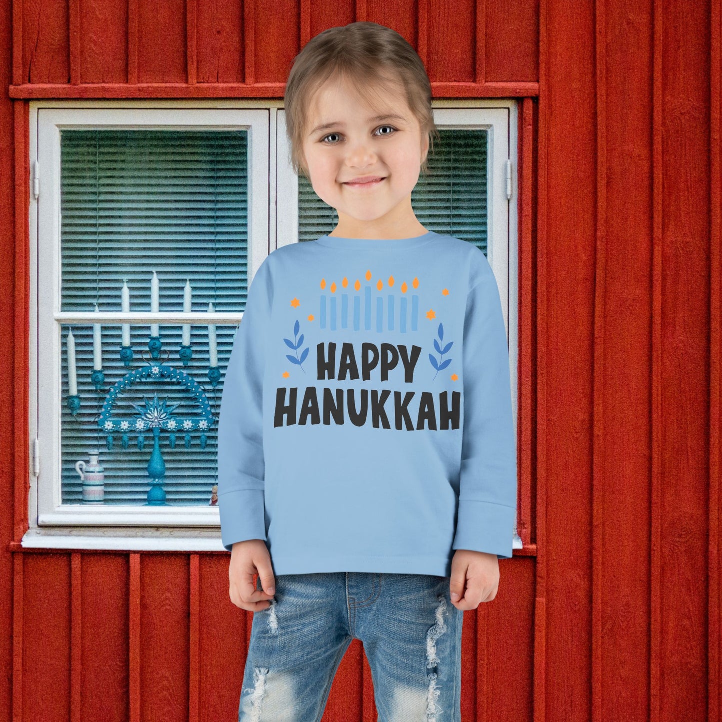 Happy Hanukkah 5 Toddler Long Sleeve Tee