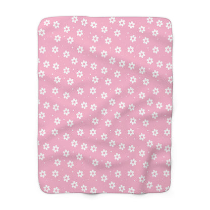 Pretty Petals & Dots Fleece Blanket