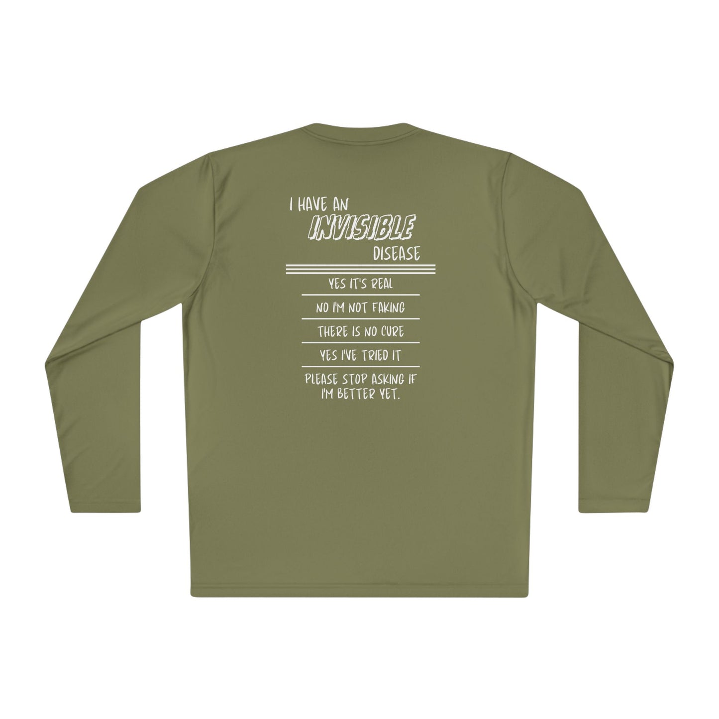 I'm An Invisible Warrior Chronic Illness Adult Long Sleeve Tee
