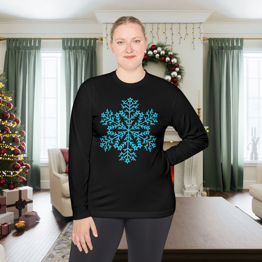 Large Snowflake Adult Long Sleeve Tee