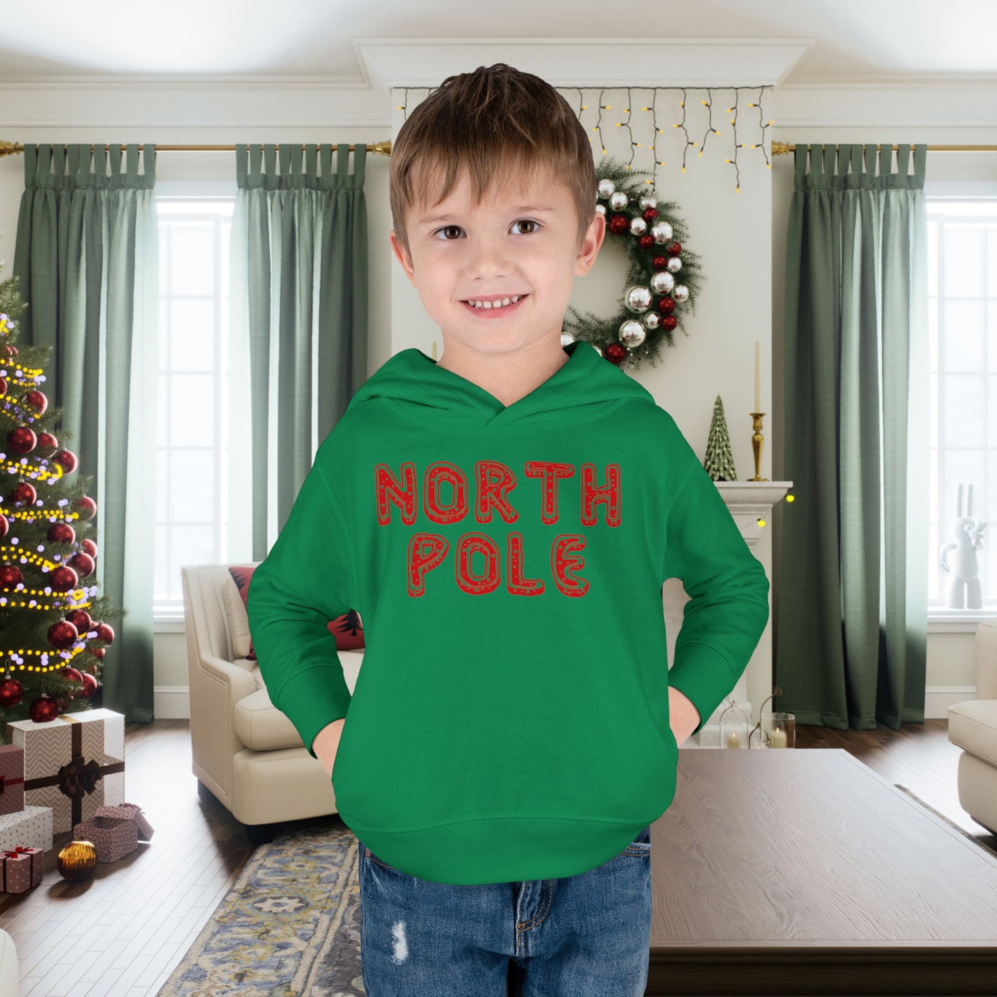 North Pole Toddler Pullover Fleece Hoodie