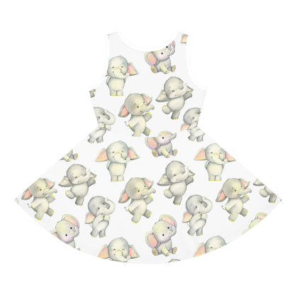 Dancing Elephants Girls' Sleeveless Sundress