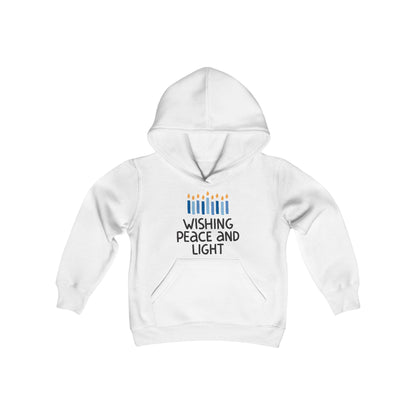 Hanukkah Wishing Peace & Light Youth Hoodie