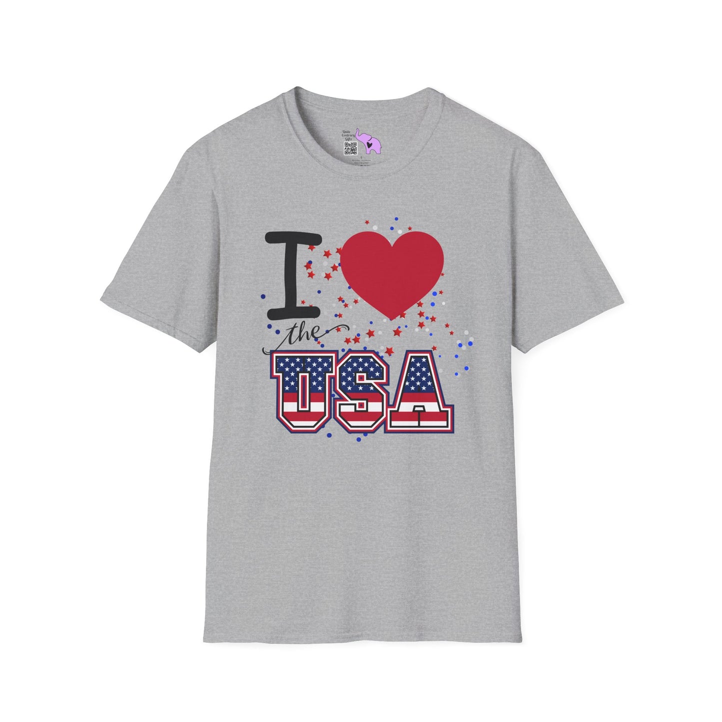 I Love The USA Adult T-shirt