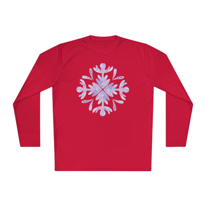 Large Snowflake 3 Adult Long Sleeve Tee