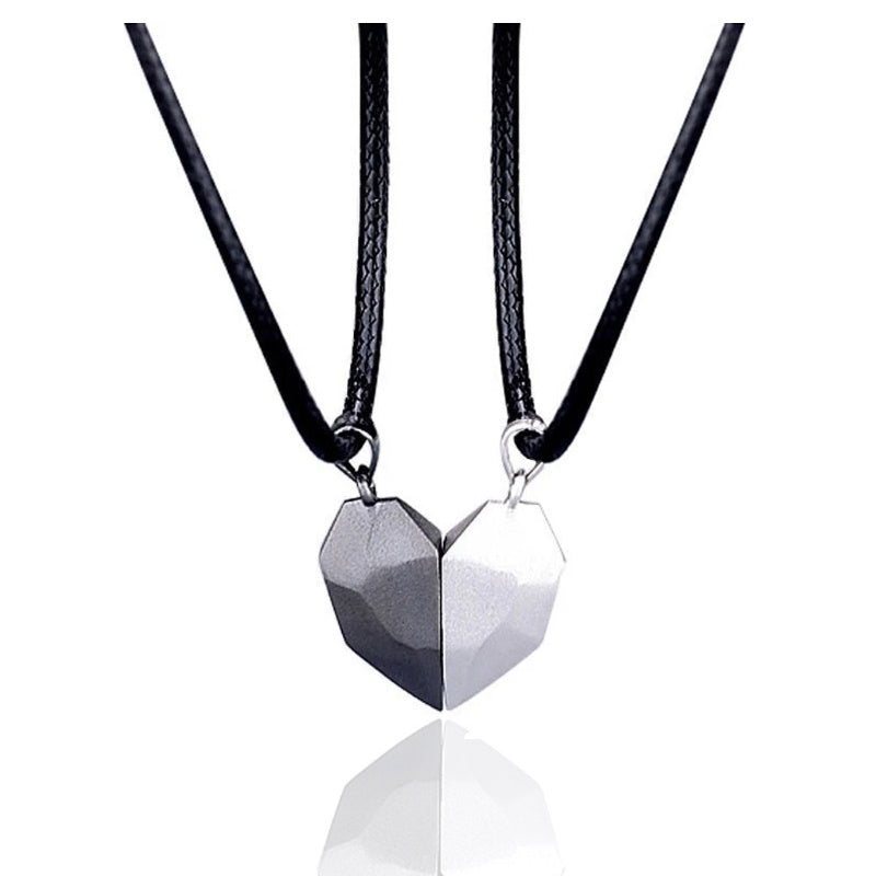 Magnet Heart Couples Necklace Sets